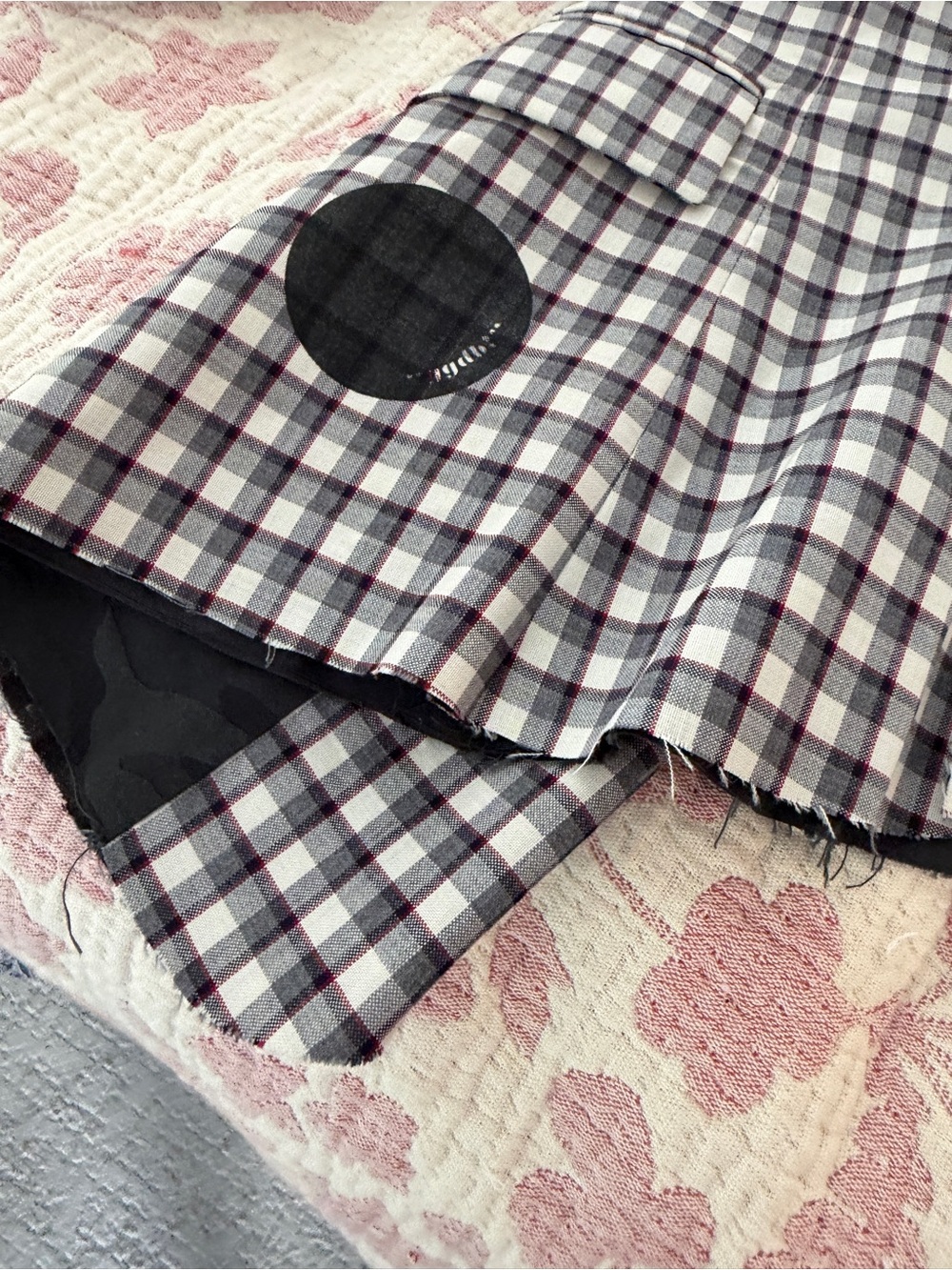 Golden Goose Plaid Raw Edge Comma Jacket in size L - Picture 9 of 13